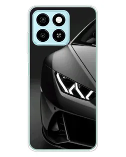 Чехол для ZTE Blade A55 с картинкой «Lamborghini фары детализация»