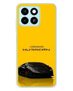 Чехол для ZTE Blade A55 с картинкой «Lamborghini Huracan черный»