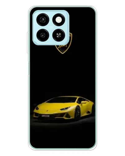Чехол для ZTE Blade A55 с картинкой «Lamborghini желтый акцент»