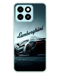 Чехол для ZTE Blade A55 с картинкой «Классическая надпись Lamborghini»