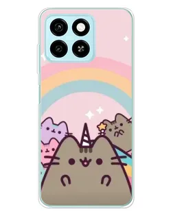 Чехол для ZTE Blade A55 с картинкой «Единорог Pusheen»