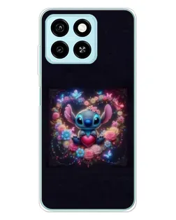 Чехол для ZTE Blade A55 с картинкой «Stitch в цветах» Чехол для ZTE Blade A55 с картинкой «Stitch в цветах»