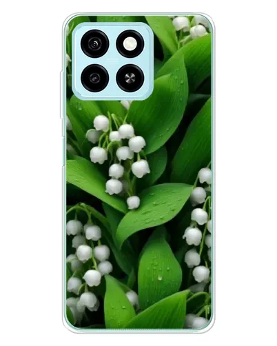 Чехол для ZTE Blade A55 с картинкой «Ландыши в зелени»