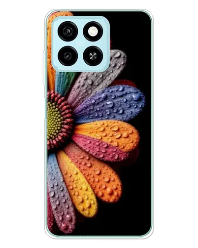 Чехол для ZTE Blade A55 с картинкой «Радужный цветок»