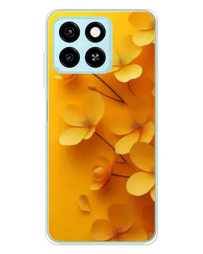 Чехол для ZTE Blade A55 с картинкой «Золотые лепестки»