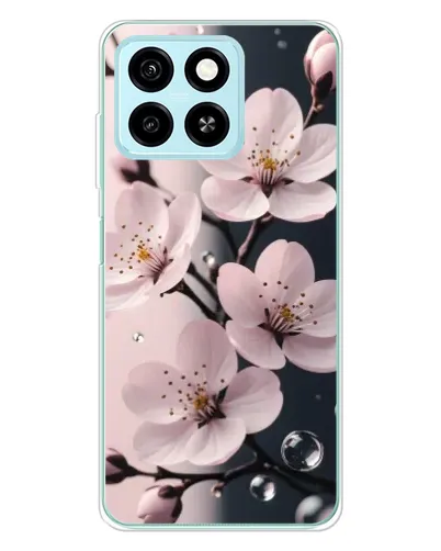 Чехол для ZTE Blade A55 с картинкой «Нежная сакура и капли» Чехол для ZTE Blade A55 с картинкой «Нежная сакура и капли»