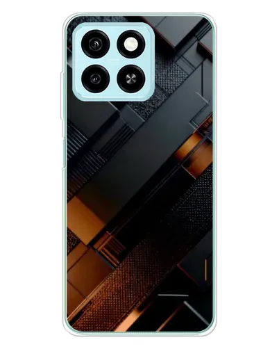 Чохол для ZTE Blade A55 з картинкою «Чорні геометричні блоки» Чохол для ZTE Blade A55 з картинкою «Чорні геометричні блоки»