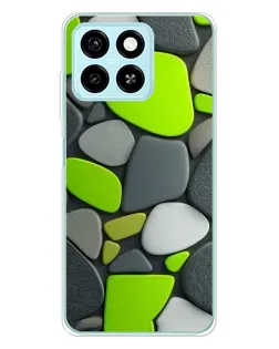 Чохол для ZTE Blade A55 з картинкою «Яскрава неонова галька»