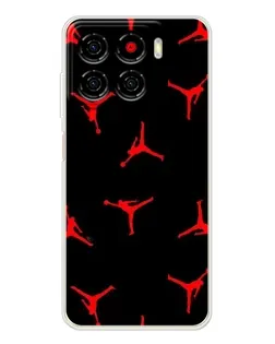 Чехол для ZTE Blade A56 с картинкой «Jordan Red Pattern»