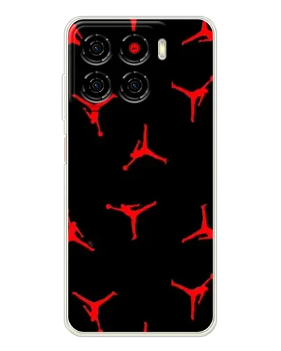 Чехол для ZTE Blade A56 с картинкой «Jordan Red Pattern»