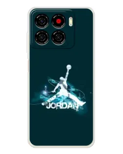 Чехол для ZTE Blade A56 с картинкой «Jordan Blue Fire»