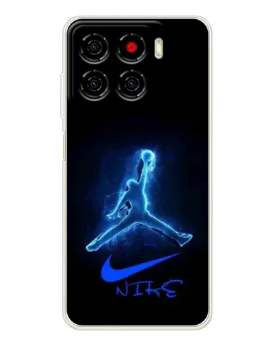 Чехол для ZTE Blade A56 с картинкой «Jordan Neon Blue»