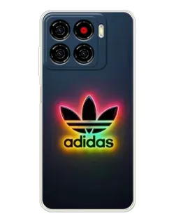 Чехол для ZTE Blade A56 с картинкой «Неоновый Adidas»