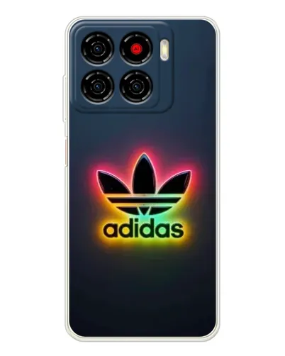 Чехол для ZTE Blade A56 с картинкой «Неоновый Adidas»