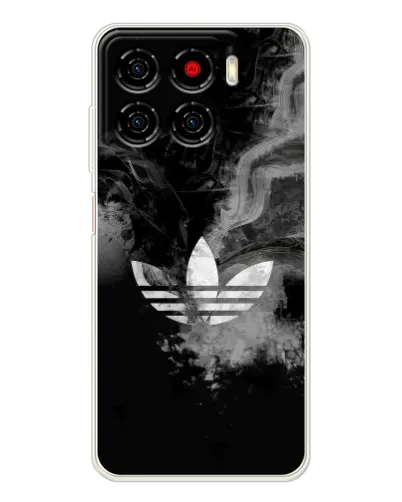 Чехол для ZTE Blade A56 с картинкой «Абстрактный дым Adidas»