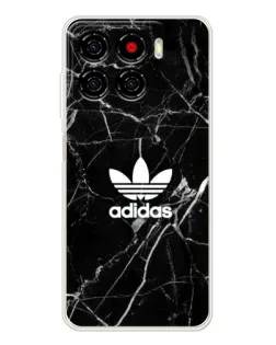 Чехол для ZTE Blade A56 с картинкой «Белый мрамор Adidas»