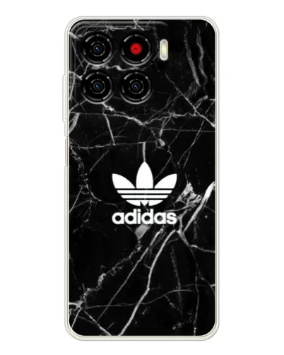 Чехол для ZTE Blade A56 с картинкой «Белый мрамор Adidas»