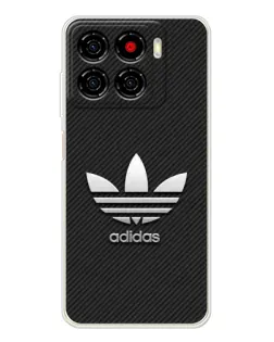Чехол для ZTE Blade A56 с картинкой «Adidas Карбоновая текстура»