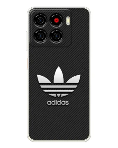 Чехол для ZTE Blade A56 с картинкой «Adidas Карбоновая текстура»