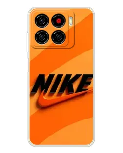 Чехол для ZTE Blade A56 с картинкой «Оранжевый драйв Nike»