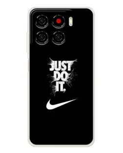 Чехол для ZTE Blade A56 с картинкой «Текстовый принт Nike»