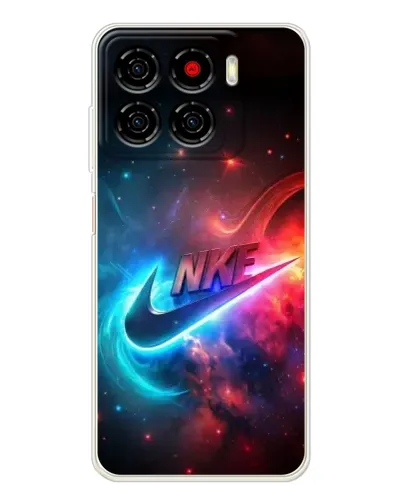Чехол для ZTE Blade A56 с картинкой «Огненный логотип Nike»
