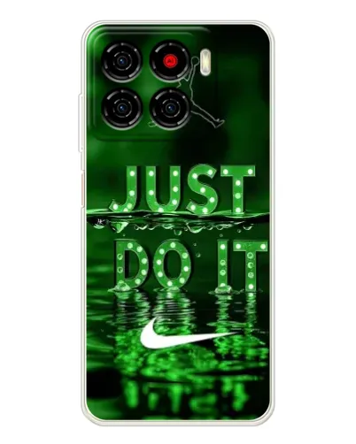Чехол для ZTE Blade A56 с картинкой «Зеленый неоновый Nike»