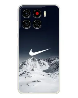Чехол для ZTE Blade A56 с картинкой «Nike — зимние горы»