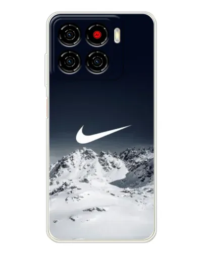 Чехол для ZTE Blade A56 с картинкой «Nike — зимние горы»