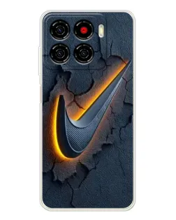 Чехол для ZTE Blade A56 с картинкой «Объемный логотип Найк»