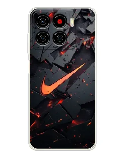 Чехол для ZTE Blade A56 с картинкой «Nike — эффект разломов»