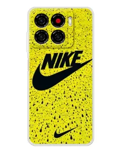 Чехол для ZTE Blade A56 с картинкой «Желтый текстурный Nike»