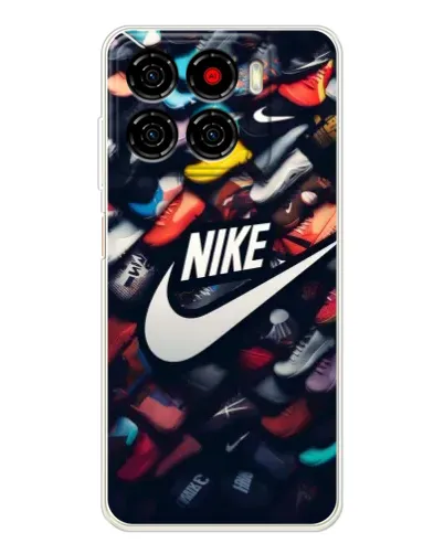 Чехол для ZTE Blade A56 с картинкой «Коллекция кроссовок Nike»