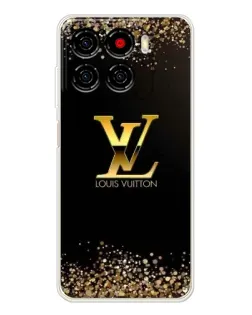 Чехол для ZTE Blade A56 с картинкой «LV — золотые искры»