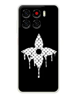 Чехол для ZTE Blade A56 с картинкой «Цветочная монограмма»