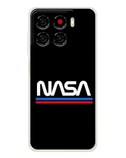 Чехол для ZTE Blade A56 с картинкой «NASA — классика Red Blue»