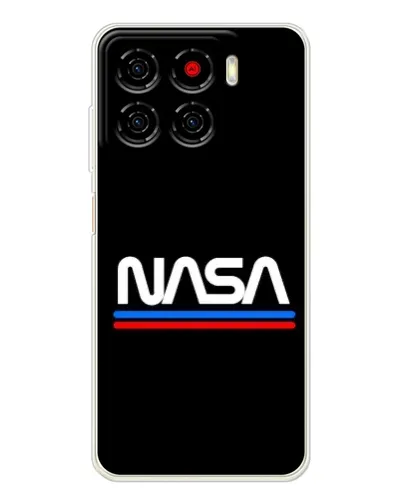 Чехол для ZTE Blade A56 с картинкой «NASA — классика Red Blue»