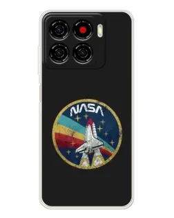 Чехол для ZTE Blade A56 с картинкой «NASA — эмблема миссии»