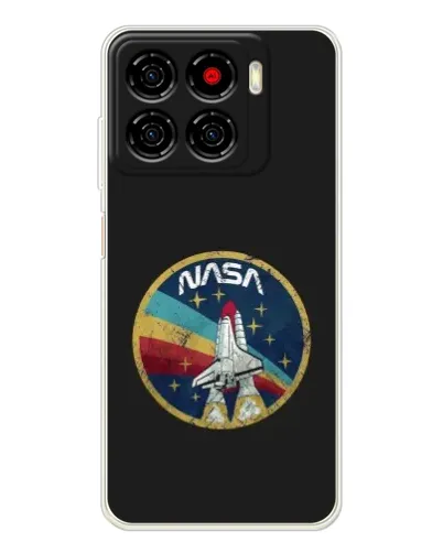 Чехол для ZTE Blade A56 с картинкой «NASA — эмблема миссии»
