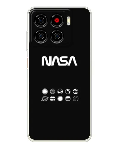 Чехол для ZTE Blade A56 с картинкой «NASA — технический принт»