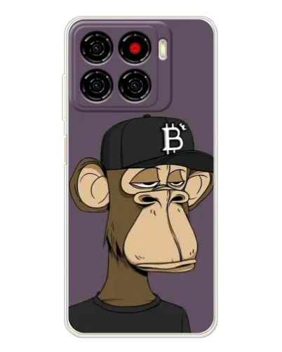 Чехол для ZTE Blade A56 с картинкой «Bored Ape в кепке»
