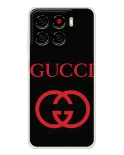 Чехол для ZTE Blade A56 с картинкой «Gucci — красный логотип»