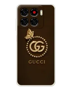 Чехол для ZTE Blade A56 с картинкой «Gucci — золотая бабочка»