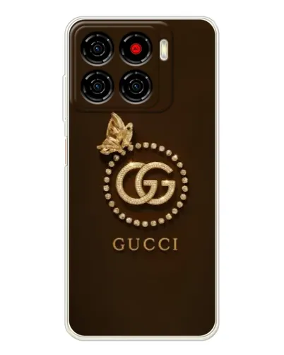 Чехол для ZTE Blade A56 с картинкой «Gucci — золотая бабочка»