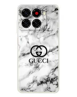 Чехол для ZTE Blade A56 с картинкой «Gucci — мраморный шик»