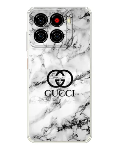 Чехол для ZTE Blade A56 с картинкой «Gucci — мраморный шик»