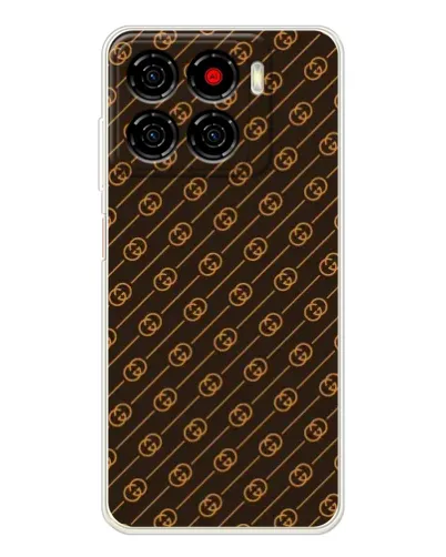 Чехол для ZTE Blade A56 с картинкой «Gucci — золотые диагонали»