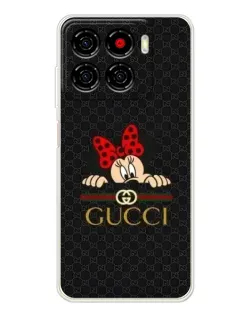 Чехол для ZTE Blade A56 с картинкой «Минни Маус Gucci — черный»