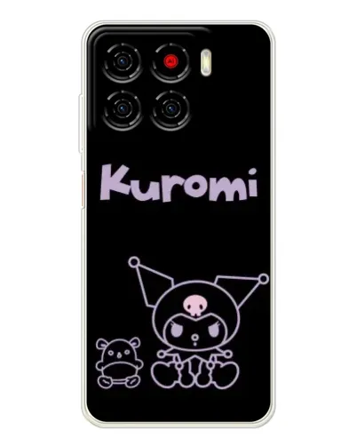 Чехол для ZTE Blade A56 с картинкой «Kuromi — черный минимализм» Чехол для ZTE Blade A56 с картинкой «Kuromi — черный минимализм»