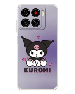 Чехол для ZTE Blade A56 с картинкой «Kuromi — фиолетовый арт»